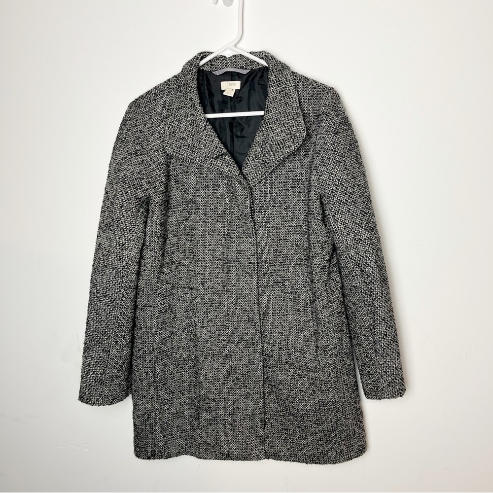 J. Crew Black and Gray Pea Coat​ - Picture 1 of 8